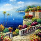 Mediterranean 20x24 in. stretched Oil Painting Canvas Art Wall Decor modern091