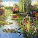 Waterlily 20x24 in. stretched Oil Painting Canvas Art Wall Decor modern003