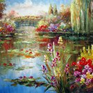 Waterlily 20x24 in. stretched Oil Painting Canvas Art Wall Decor modern005