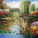 Waterlily 20x24 in. stretched Oil Painting Canvas Art Wall Decor modern006