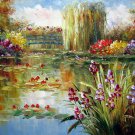 Waterlily 20x24 in. stretched Oil Painting Canvas Art Wall Decor modern007