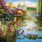 Waterlily 20x24 in. stretched Oil Painting Canvas Art Wall Decor modern008