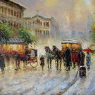 London 20x24 in. stretched Oil Painting Canvas Art Wall Decor modern002