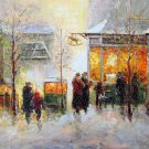 London 20x24 in. stretched Oil Painting Canvas Art Wall Decor modern018