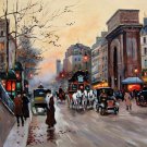 Paris 20x24 in. stretched Oil Painting Canvas Art Wall Decor modern124