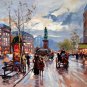 Paris 20x24 in. stretched Oil Painting Canvas Art Wall Decor modern138