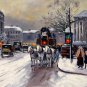 Paris 20x24 in. stretched Oil Painting Canvas Art Wall Decor modern143