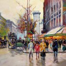 Paris 20x24 in. stretched Oil Painting Canvas Art Wall Decor modern174