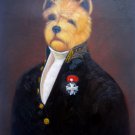 prtrait of pet dog_Poncelet 20x24 in. stretched Oil Painting Canvas Art Wall Decor modern001