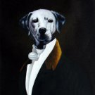 prtrait of pet dog_Poncelet 20x24 in. stretched Oil Painting Canvas Art Wall Decor modern006