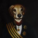 prtrait of pet dog_Poncelet 20x24 in. stretched Oil Painting Canvas Art Wall Decor modern007