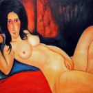 Rep. Amedeo Modigliani 20x24 in. stretched Oil Painting Canvas Art Wall Decor modern006