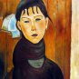 Rep. Amedeo Modigliani 20x24 in. stretched Oil Painting Canvas Art Wall Decor modern015