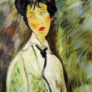 Rep. Amedeo Modigliani 20x24 in. stretched Oil Painting Canvas Art Wall Decor modern018