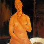 Rep. Amedeo Modigliani 20x24 in. stretched Oil Painting Canvas Art Wall Decor modern29D