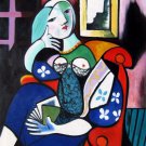 Rep. Pablo Picasso 20x24 in. stretched Oil Painting Canvas Art Wall Decor modern004