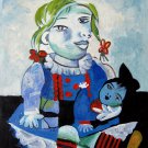 Rep. Pablo Picasso 20x24 in. stretched Oil Painting Canvas Art Wall Decor modern005