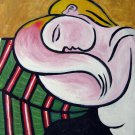 Rep. Pablo Picasso 20x24 in. stretched Oil Painting Canvas Art Wall Decor modern007