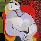 Rep. Pablo Picasso 20x24 in. stretched Oil Painting Canvas Art Wall Decor modern22D