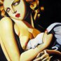 Rep. Tamara De Lempicka 20x24 in. stretched Oil Painting Canvas Art Wall Decor modern006