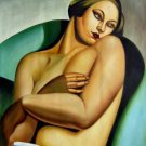 Rep. Tamara De Lempicka 20x24 in. stretched Oil Painting Canvas Art Wall Decor modern30D