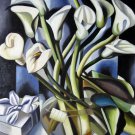 Rep. Tamara De Lempicka 20x24 in. stretched Oil Painting Canvas Art Wall Decor modern33D