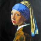 Rep. Johannes Jan Vermeer 20x24 in. stretched Oil Painting Canvas Art Wall Decor modern011