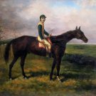 Riding 20x24 in. stretched Oil Painting Canvas Art Wall Decor modern001
