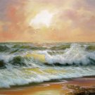Seawave 20x24 in. stretched Oil Painting Canvas Art Wall Decor modern415