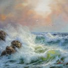 Seawave 20x24 in. stretched Oil Painting Canvas Art Wall Decor modern418 Seawave 20x24 in. stretched Oil Painting Canvas Art Wall Decor modern418