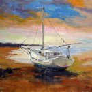 Boat 20x24 in. stretched Oil Painting Canvas Art Wall Decor modern115