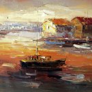 Boat 20x24 in. stretched Oil Painting Canvas Art Wall Decor modern117