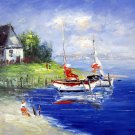 Boat 20x24 in. stretched Oil Painting Canvas Art Wall Decor modern121