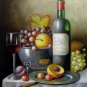 Fruit and wine 20x24 in. stretched Oil Painting Canvas Art Wall Decor modern101