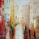 Street 20x24 in. stretched Oil Painting Canvas Art Wall Decor modern010