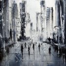 Street 20x24 in. stretched Oil Painting Canvas Art Wall Decor modern035
