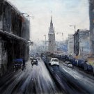 Street 20x24 in. stretched Oil Painting Canvas Art Wall Decor modern036 Street 20x24 in. stretched Oil Painting Canvas Art Wall Decor modern036