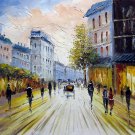 Street 20x24 in. stretched Oil Painting Canvas Art Wall Decor modern037