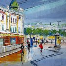 Street 20x24 in. stretched Oil Painting Canvas Art Wall Decor modern038