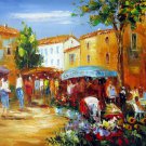 Street 20x24 in. stretched Oil Painting Canvas Art Wall Decor modern053