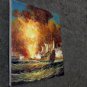 Naval battle 20x24 in. stretched Oil Painting Canvas Art Wall Decor modern011
