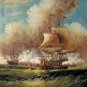 Naval battle 20x24 in. stretched Oil Painting Canvas Art Wall Decor modern015