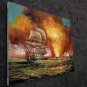 Naval battle 20x24 in. stretched Oil Painting Canvas Art Wall Decor modern016