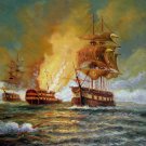 Naval battle 20x24 in. stretched Oil Painting Canvas Art Wall Decor modern018