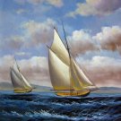Tall ship sailing 20x24 in. stretched Oil Painting Canvas Art Wall Decor modern013