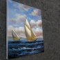 Tall ship sailing 20x24 in. stretched Oil Painting Canvas Art Wall Decor modern013