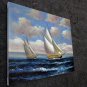 Tall ship sailing 20x24 in. stretched Oil Painting Canvas Art Wall Decor modern015