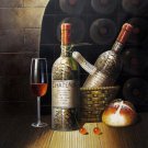 Wine 20x24 in. stretched Oil Painting Canvas Art Wall Decor modern009