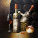 Wine 20x24 in. stretched Oil Painting Canvas Art Wall Decor modern010