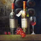 Wine 20x24 in. stretched Oil Painting Canvas Art Wall Decor modern016